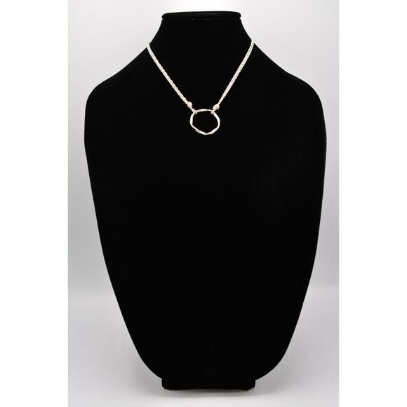 Sparkling Sage Pendant Necklace Brushed Silver Layered Multi-Chain Signed Bin2C - Picture 2 of 12